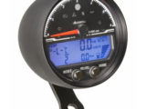 Acewell, LCD Digital Speedometer with Black Anodised Housing and Traditional Style Tacho – 6000rpm max