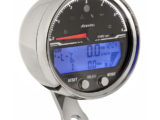 Acewell, LCD Digital Speedometer with Polished Chrome Housing and Traditional Style Tacho – 6000rpm max
