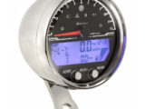 Acewell, LCD Digital Speedometer wih Polished Chrome Housing and Traditional Style Tacho – 12000rpm max